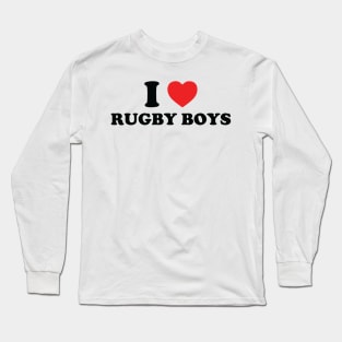 I Love Rugby Boys Long Sleeve T-Shirt